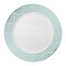Smarty Had A Party 10.25" White w/Turquoise Blue and Silver Mosaic Rim Round Plastic Dinner Plates (120 Plates), 120PK 890TBS-CASE - alternate 9